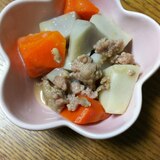 小芋と人参と豚ミンチの味噌煮